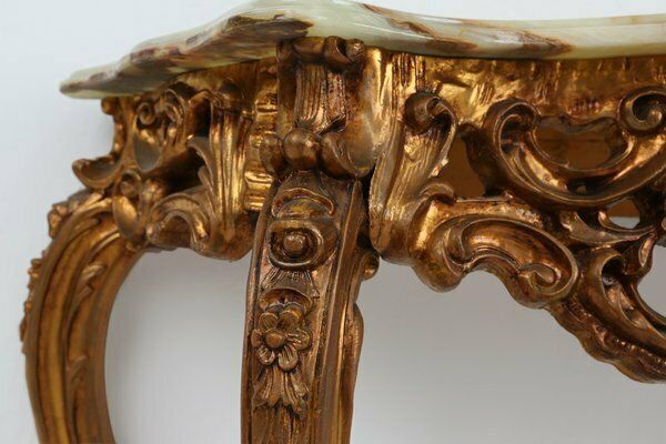 20th Century Louis XV Style Console With Marble Top, France, 1970s photo buy