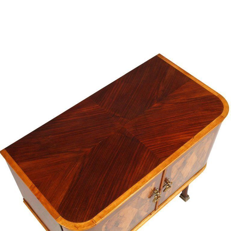 Midcentury Art Deco Nightstands Paolo Buffa Attributed Walnut Burl Inlaid Cantù photo 2860.68