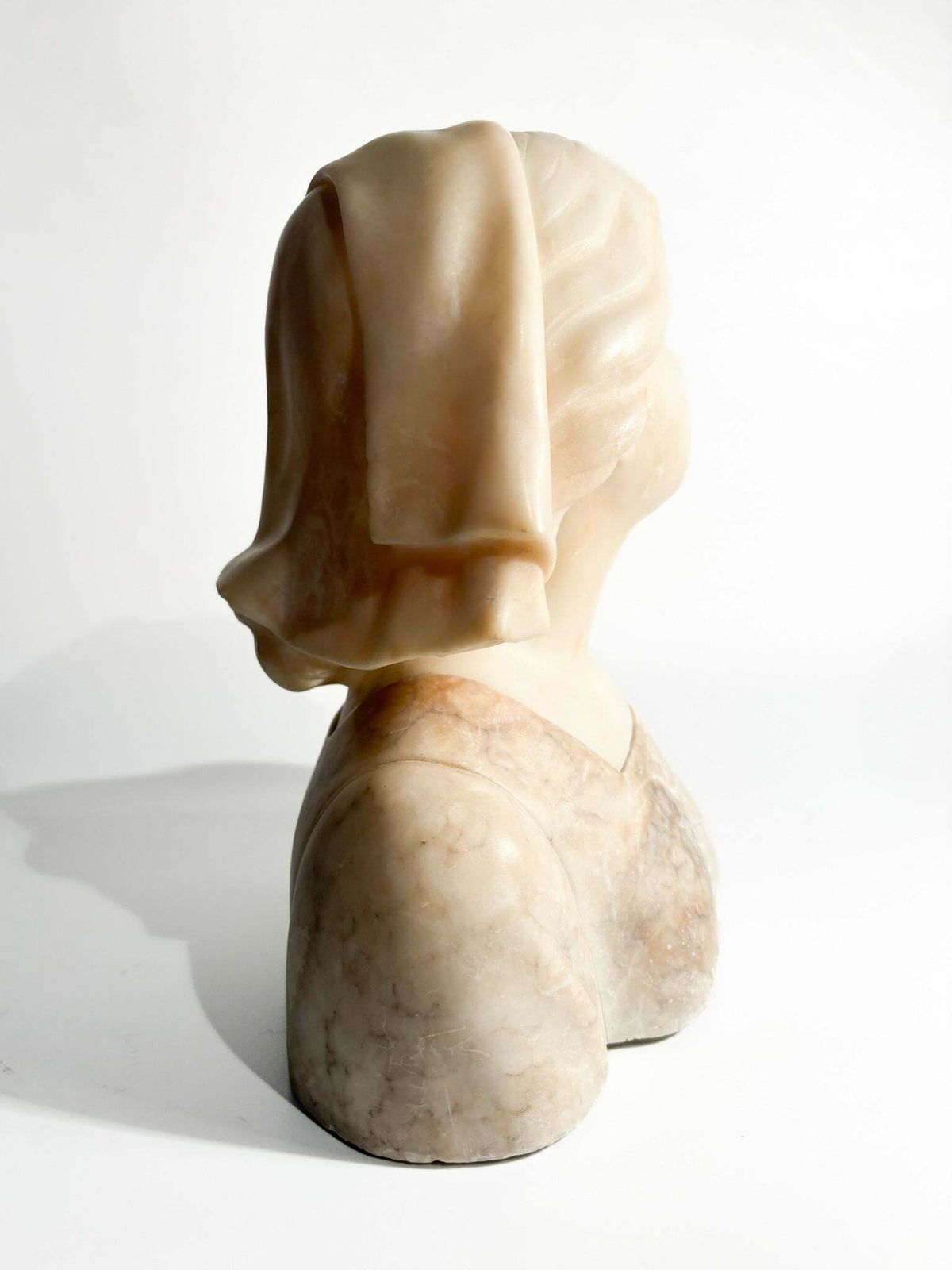 Art Alabaster Bust Of Joan Of Arc Attributed To Giuseppe Bessi Early Twentieth Century photo
