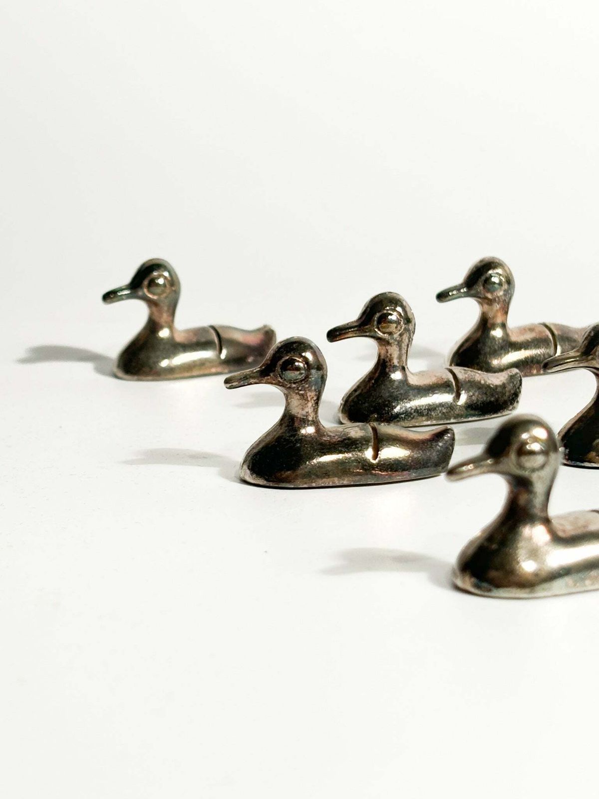 Set Of 6 Metal Placeholders / Knife Rests By Saviato From The 90s photo buy