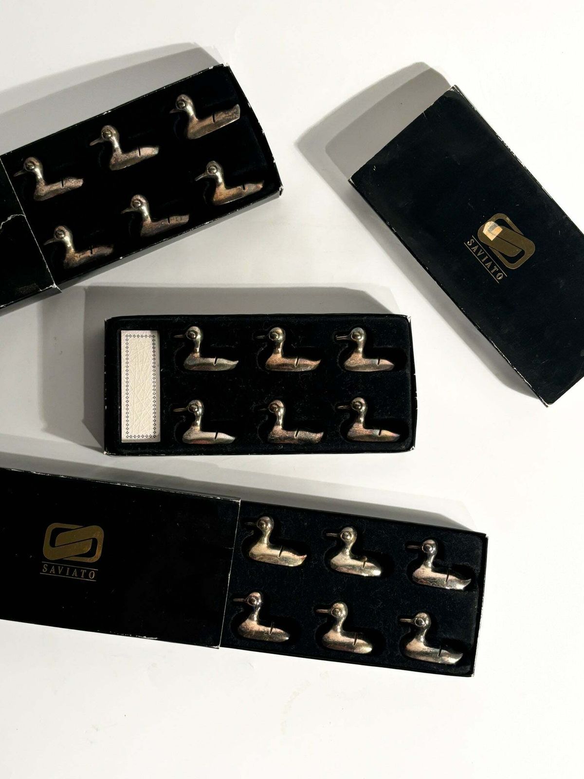 photo furniture Set Of 6 Metal Placeholders / Knife Rests By Saviato From The 90s