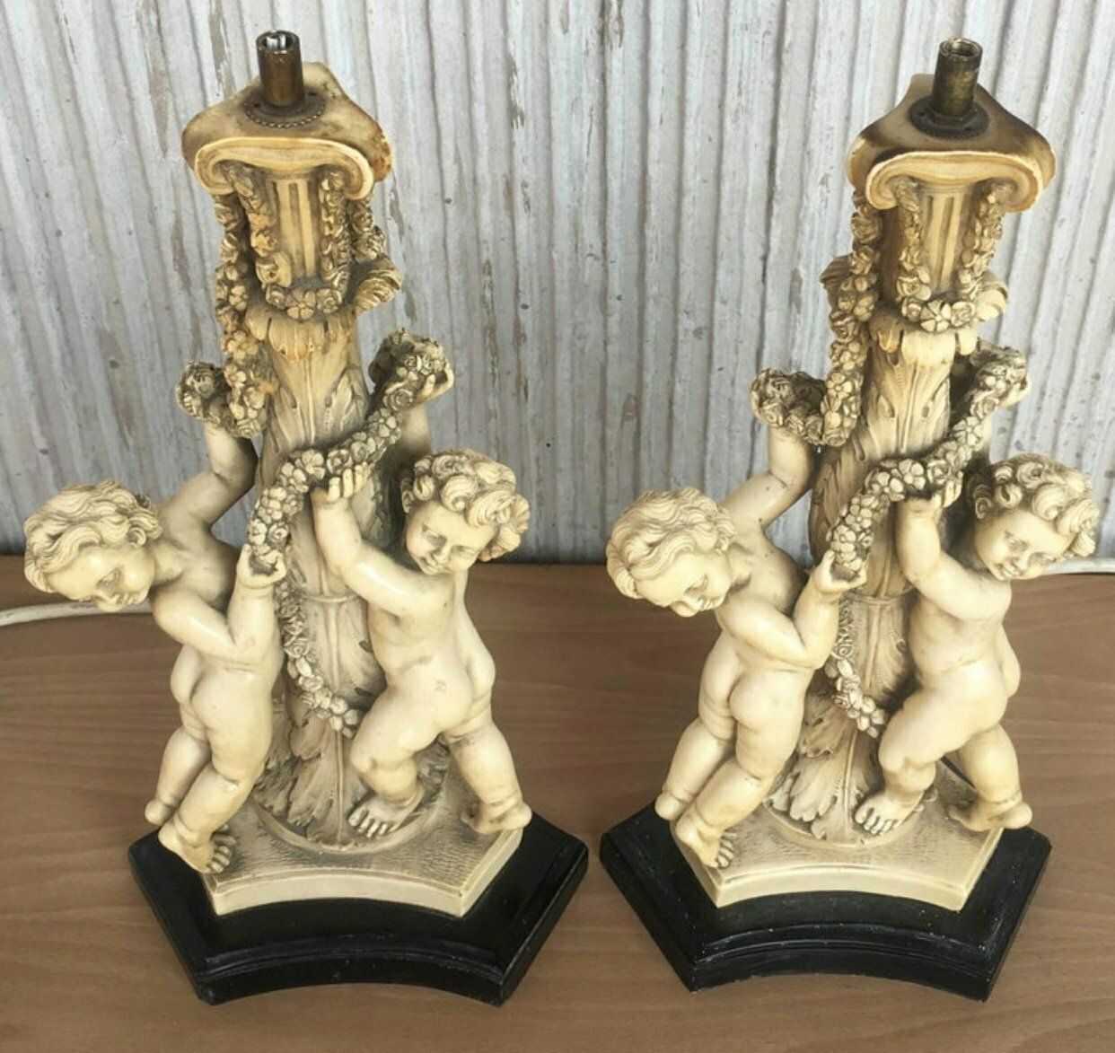 Witte Harsen Cherubijnlampen Van Gino Ruggeri Voor Tito Bianchi, Jaren 1980, Set Van 2 photo furniture