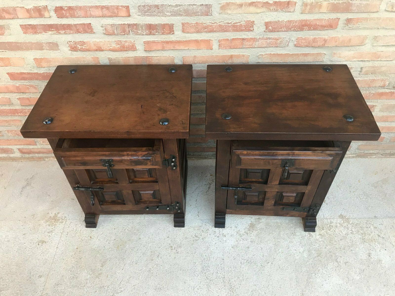 Antique Spanish Nightstands, Set Of 2 photo for sale
