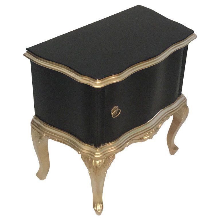 Pair Of Venetian Baroque Nighstands, Hand Carved Walnut, Veneered Walnut photo furniture