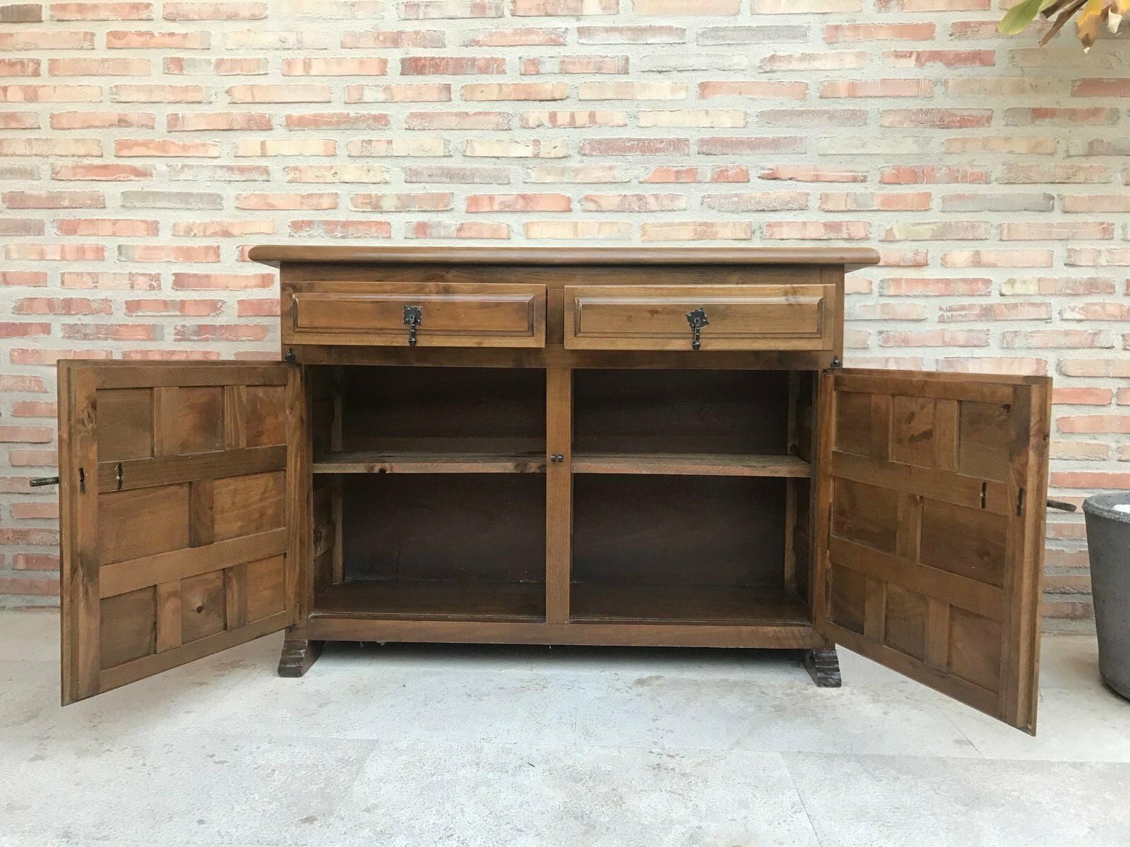 19th Century Baroque Style Spanish Carved Walnut Credenza photo for sale