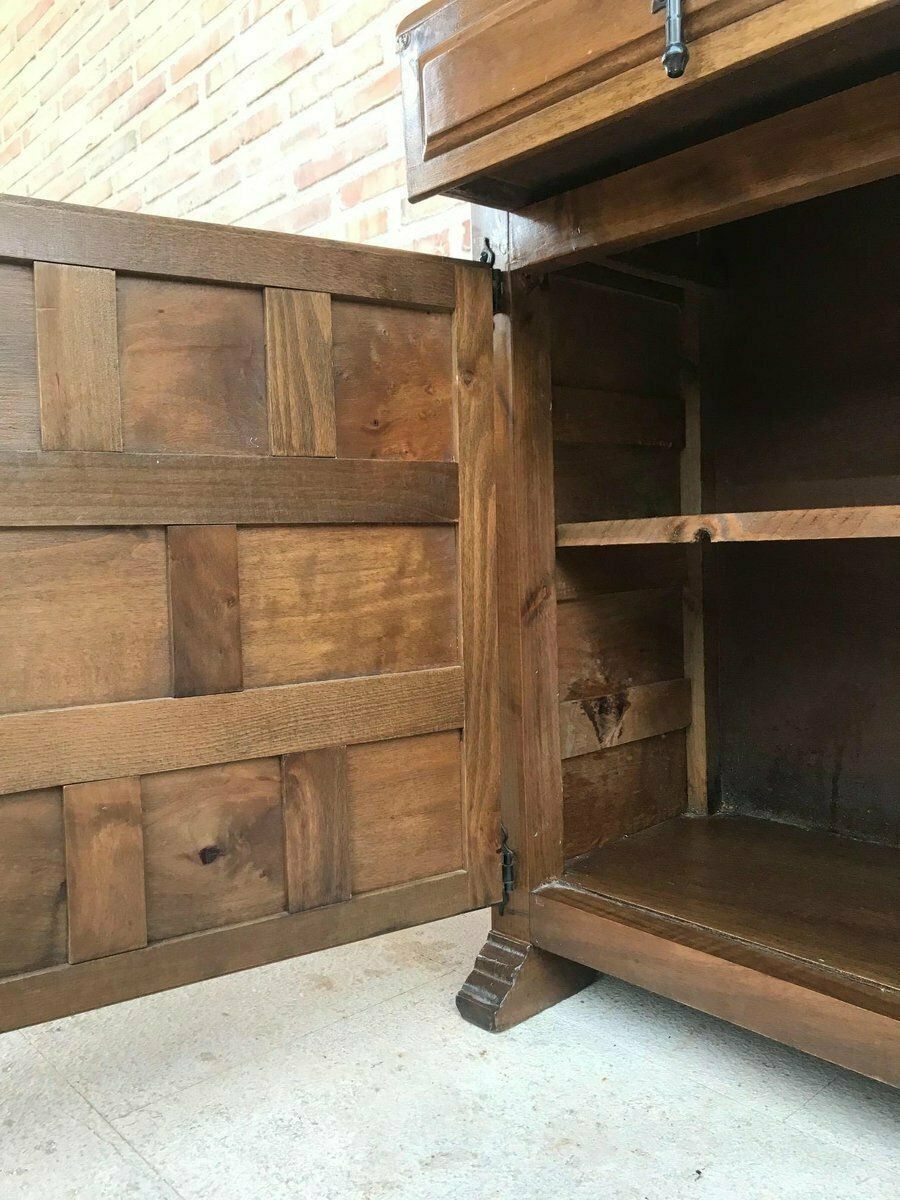 19th Century Baroque Style Spanish Carved Walnut Credenza photo Furniture