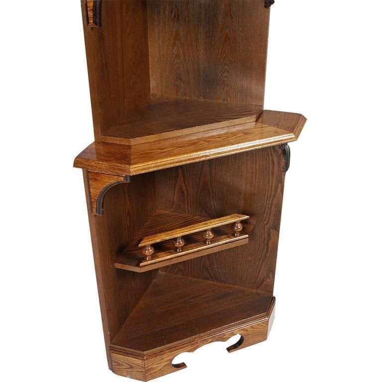 Early 20th Century Renaissance Corner Shelves Cupboard In Solid Oakwood photo Furniture