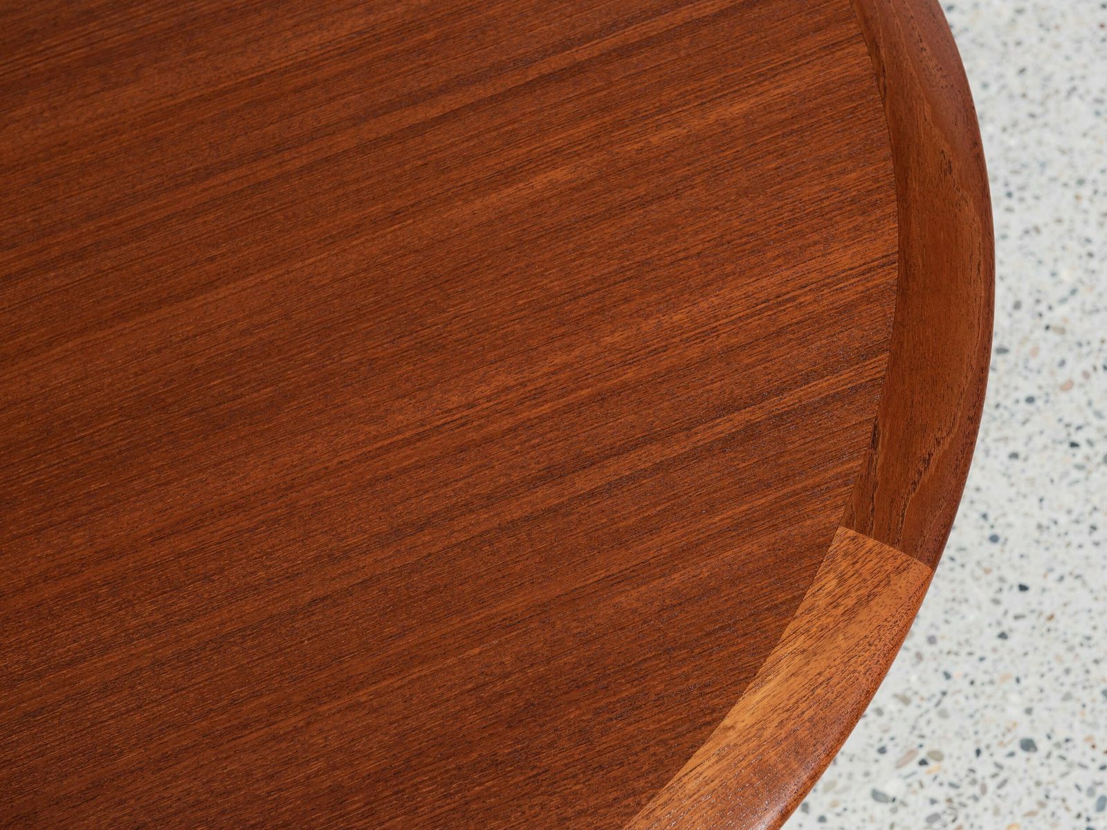 photo furniture Midcentury Danish Round Coffee Table In Teak And Cane By Johannes Andersen For Silkeborg 1960s