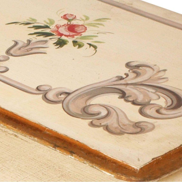 Venetian Mid Century Pair Of Hand Decorated And Laquered Nightstands photo for sale