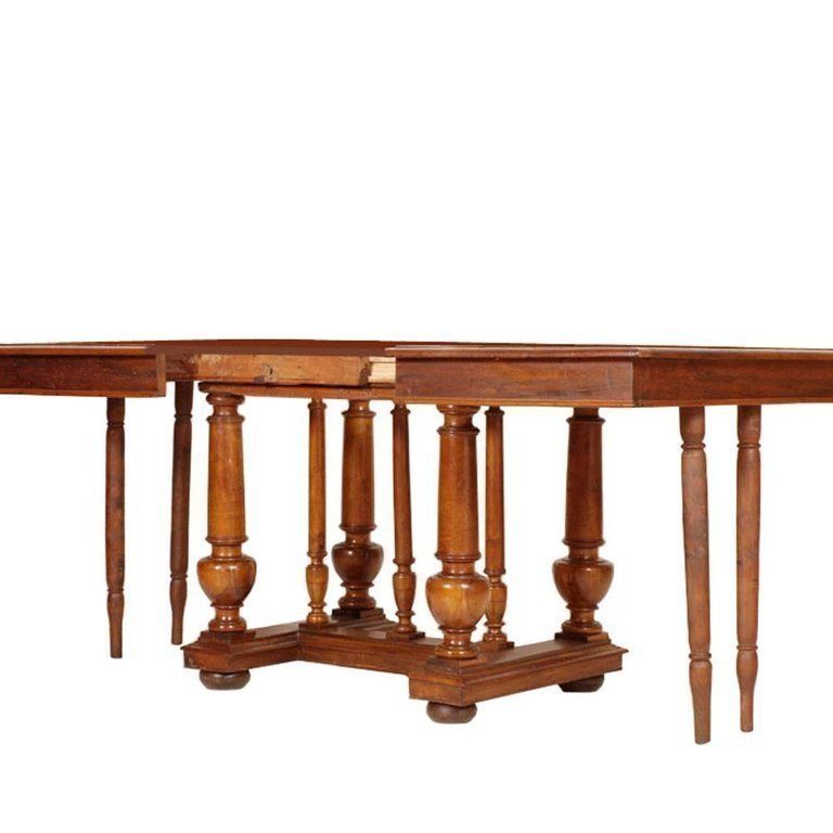 French Provencal Early 19th Century Empire Extendable Table Solid Walnut photo Furniture