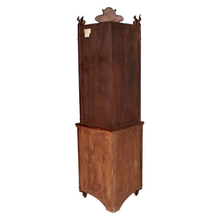 photo buy Sculptural Art Nouveau Corner Vitrine Cabinet By Vincenzo Cadorin  In Carved Walnut