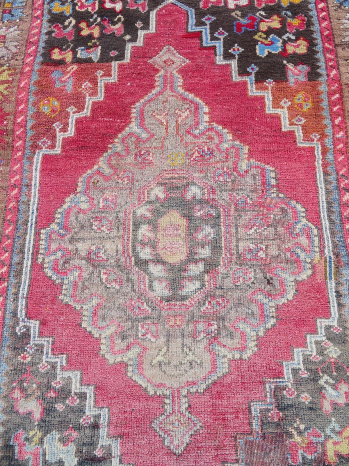 575.0 Antique Turkish Mujur Mudjur Rug. Kirsehir Province. Central Anatolia. Late 19th Century. photo