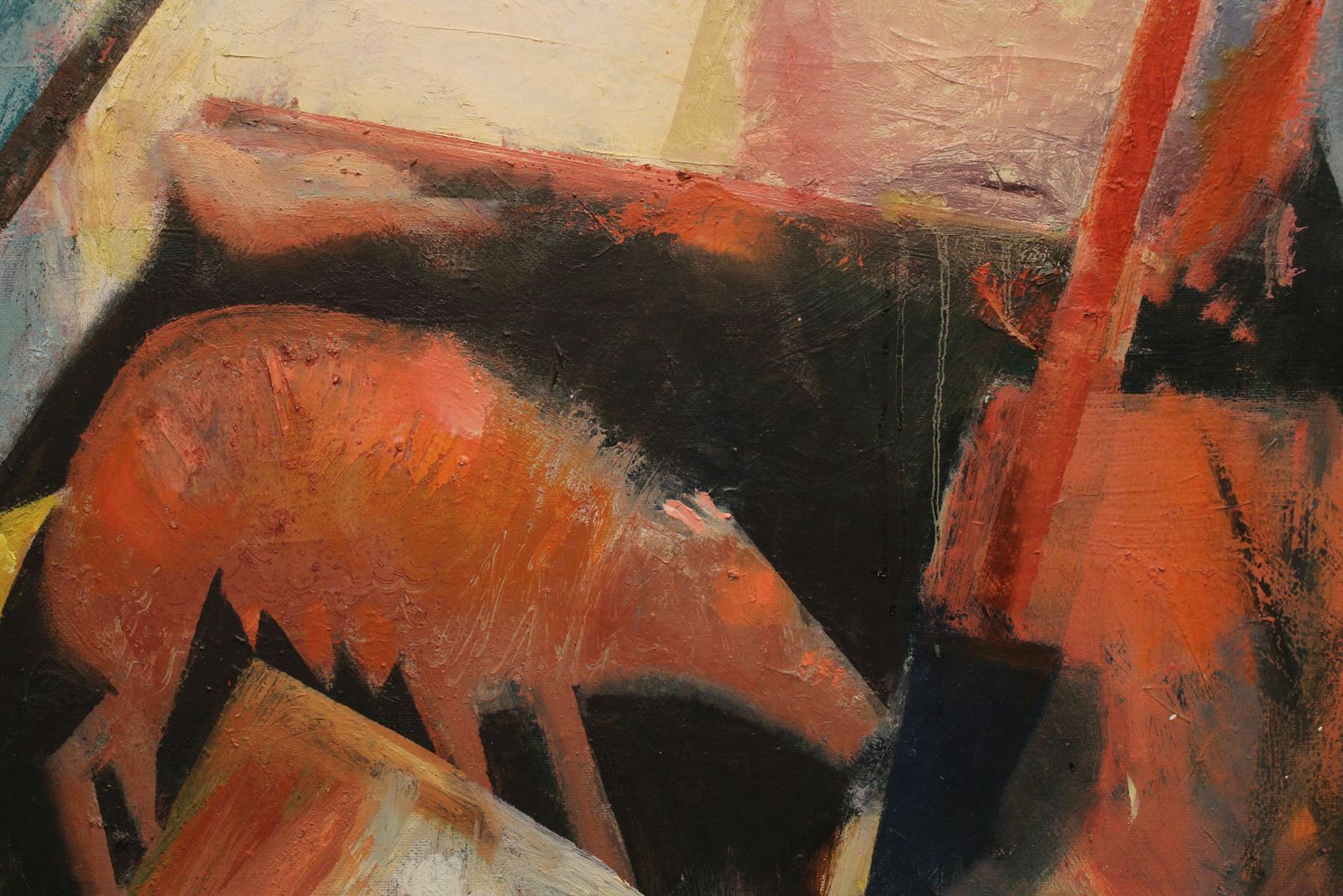 Victor Karnauh (1950 2012, Ukrainian, Latvian).  A Game. Oil On Canvas, 150x150 Cm photo 7356.0