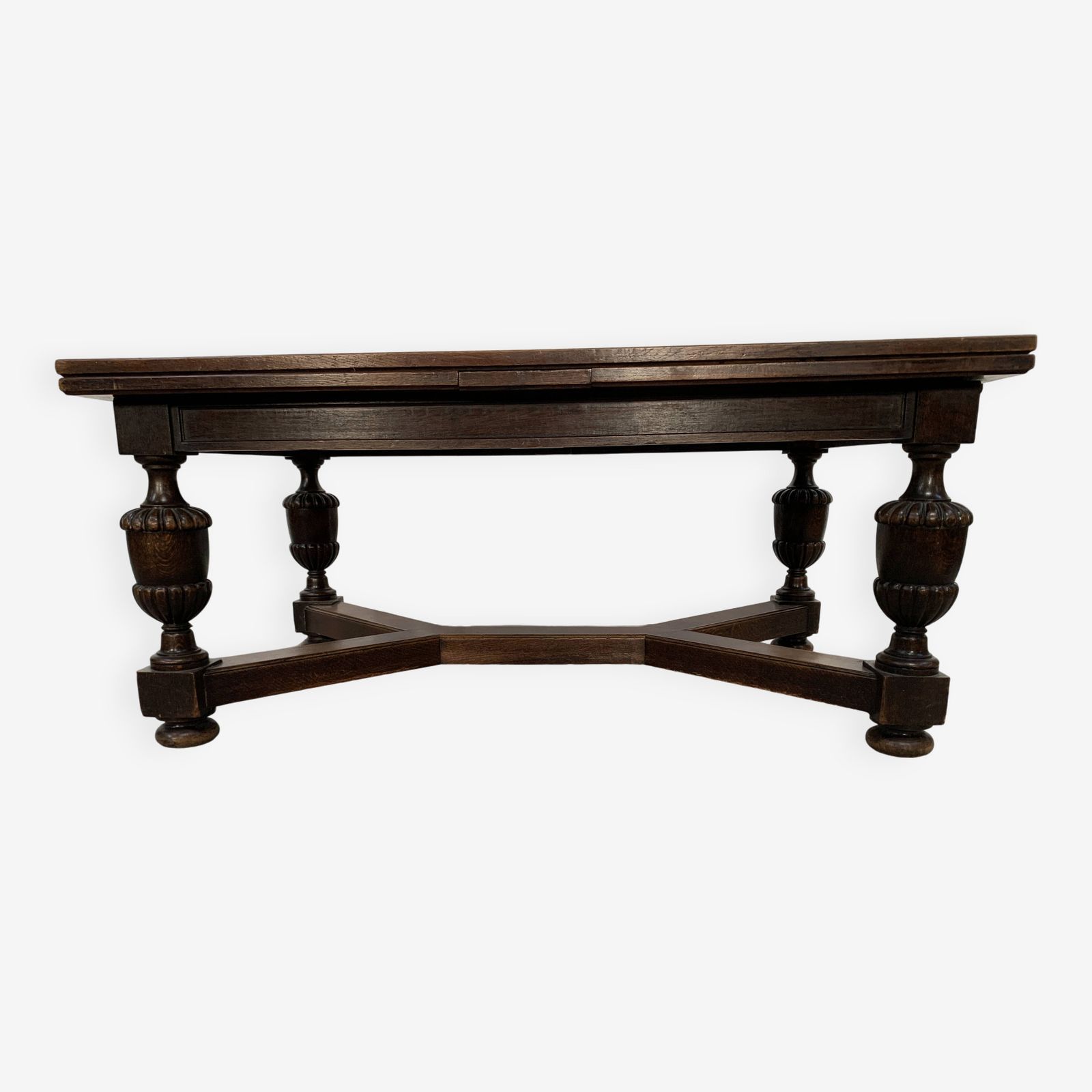 Renaissance Style Table In Oak, 20th Century