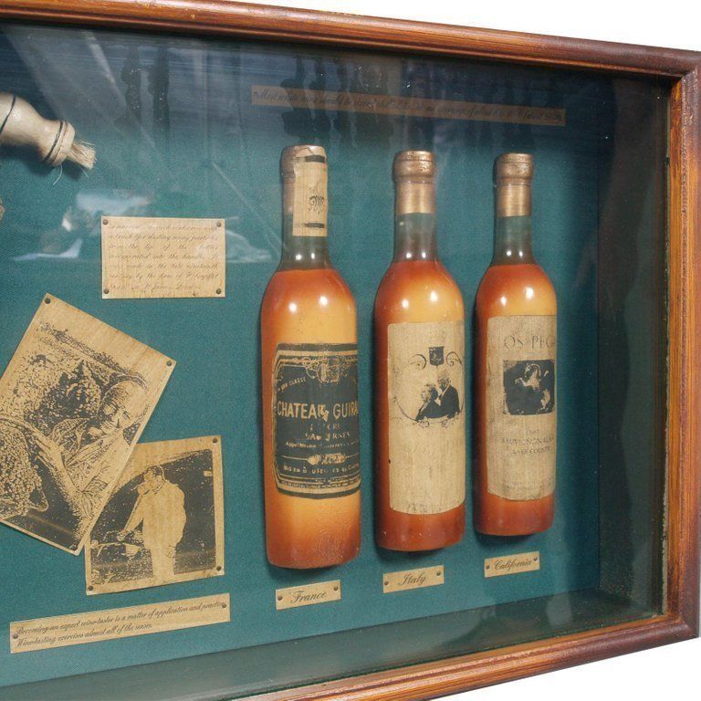 Midcentury English Portobello Famous Wines In The World On Display Case photo 1486.76