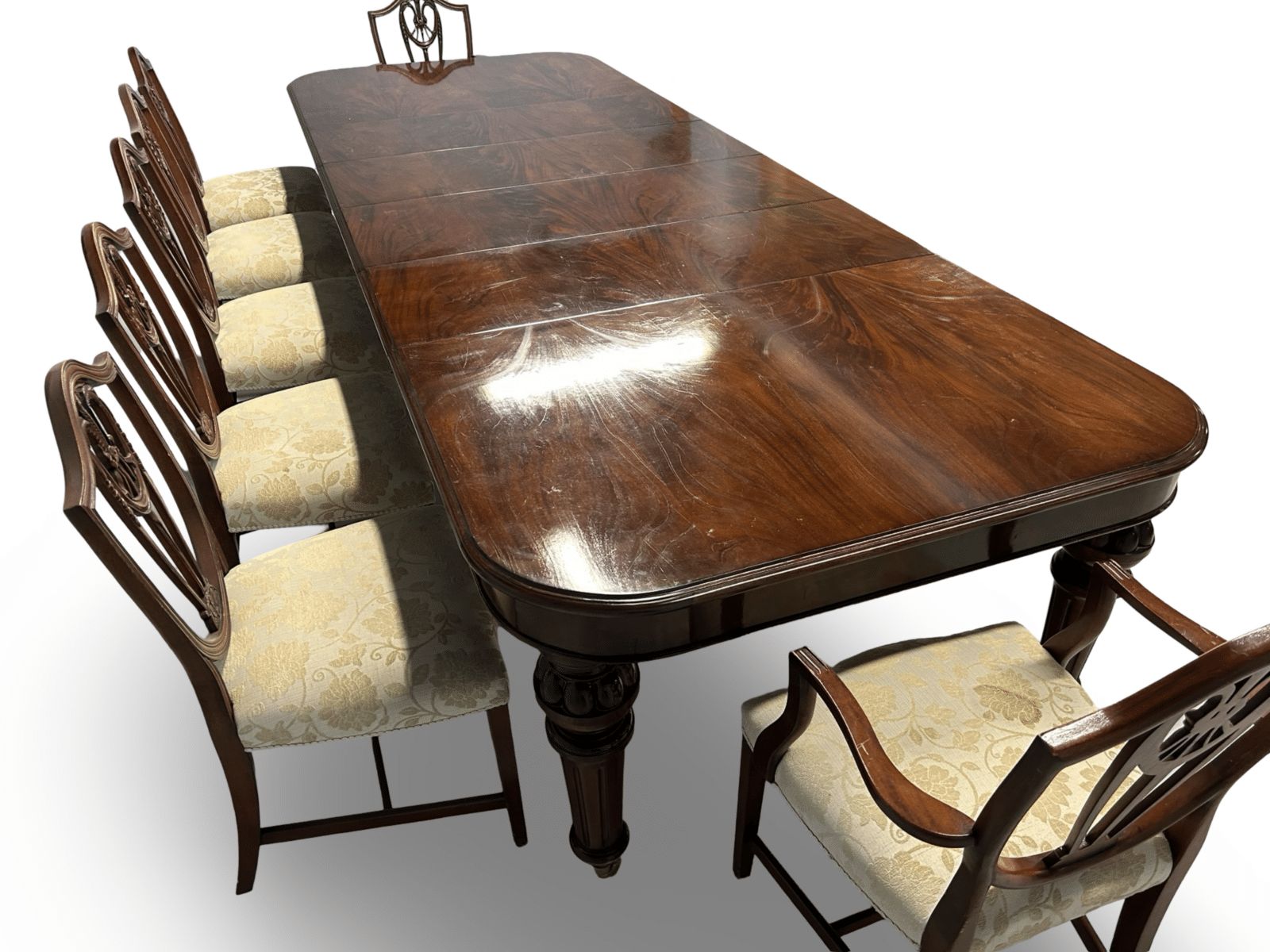 11.81ft Elite Rare Victorian 1837 1901 Flame Mahogany Dining Table To Be Pro French Polished. photo buy
