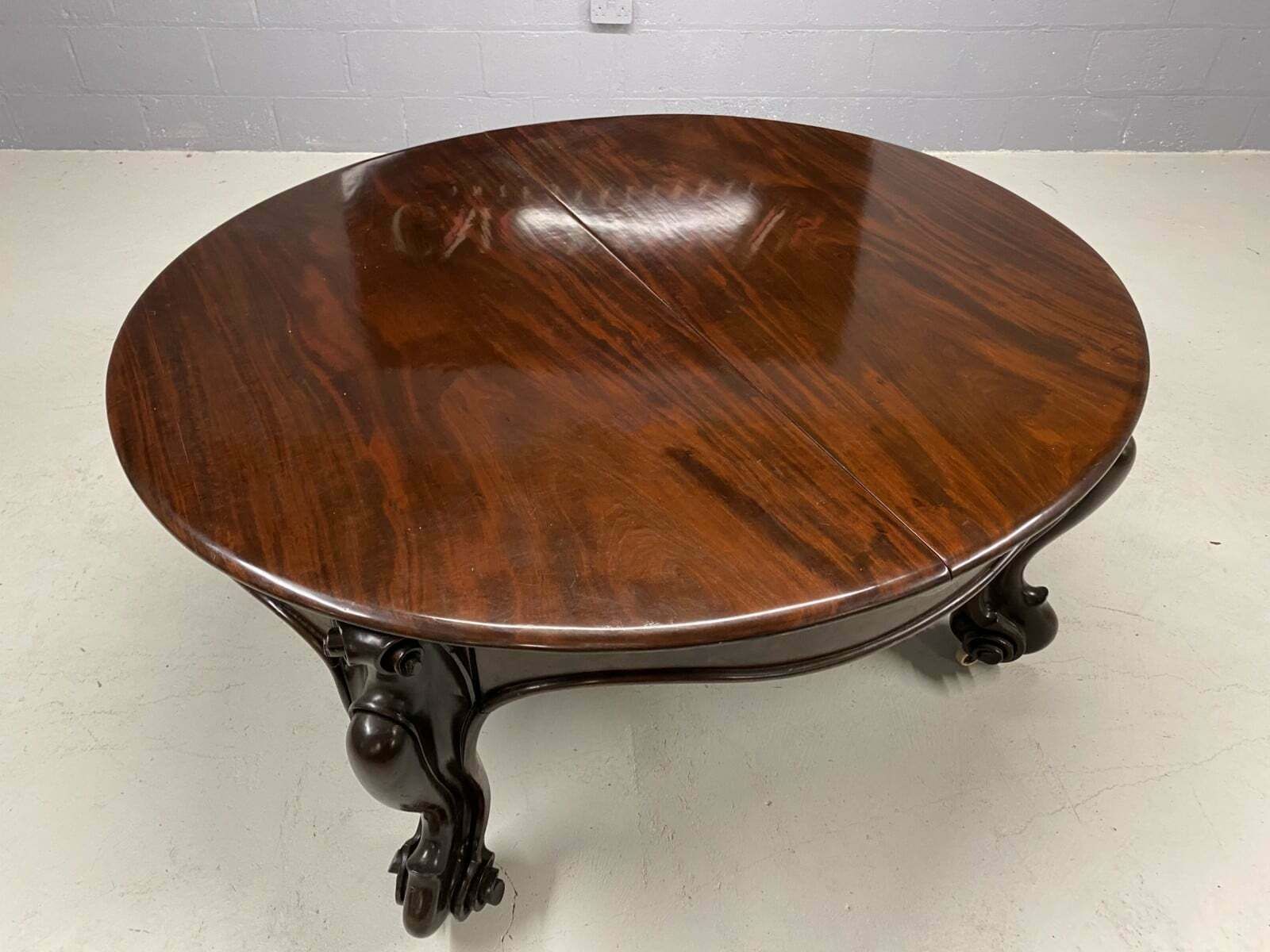 11ft Rare 1831 1901 Antique Grand William IV Cuban Mahogany Sabre Leg Dining Table photo vintage