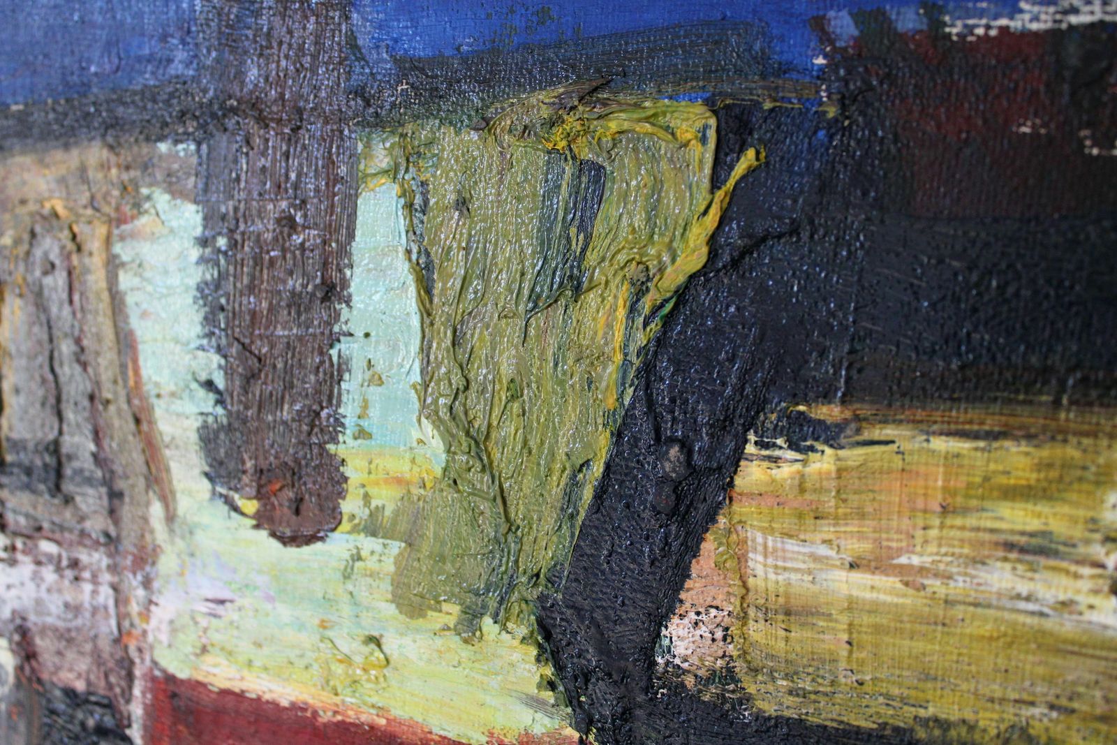 Aleksandr Rodin (1922   2001, Latvian, Russian). Village. Oil On Panel, 74 X 85cm photo vinterior
