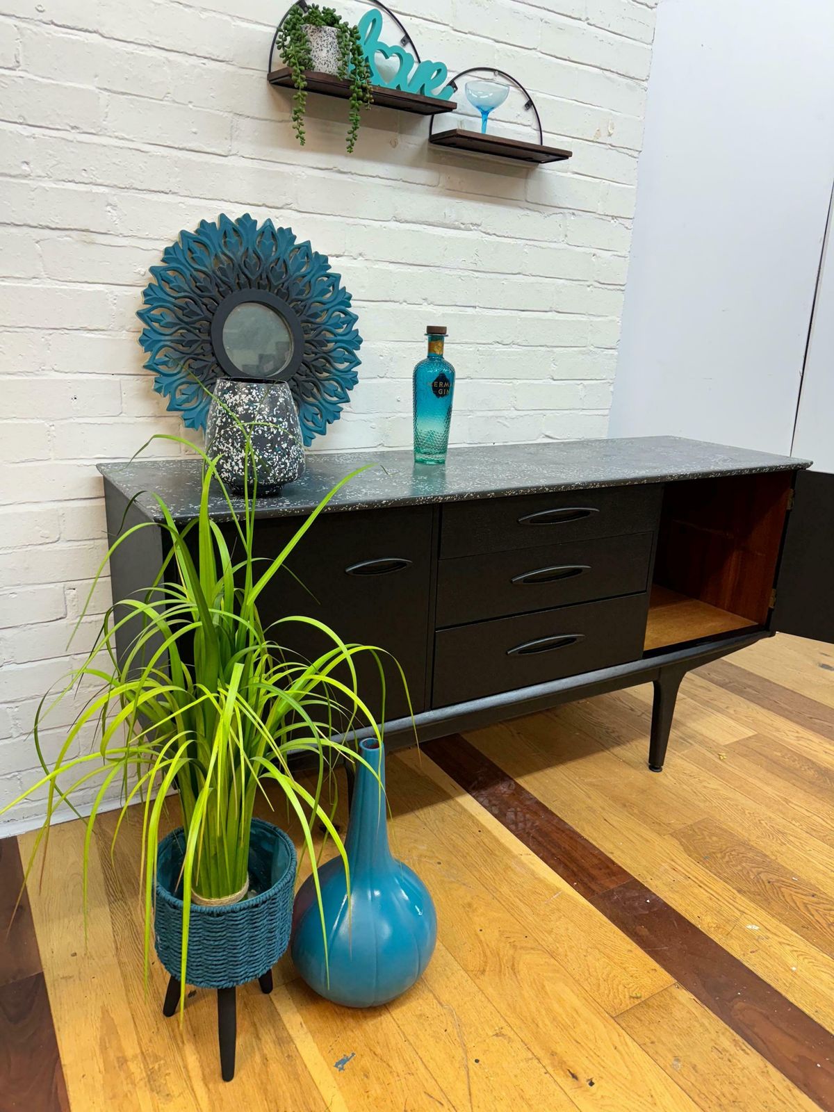 Black Mid Century Mcm Jentique Sideboard photo Furniture