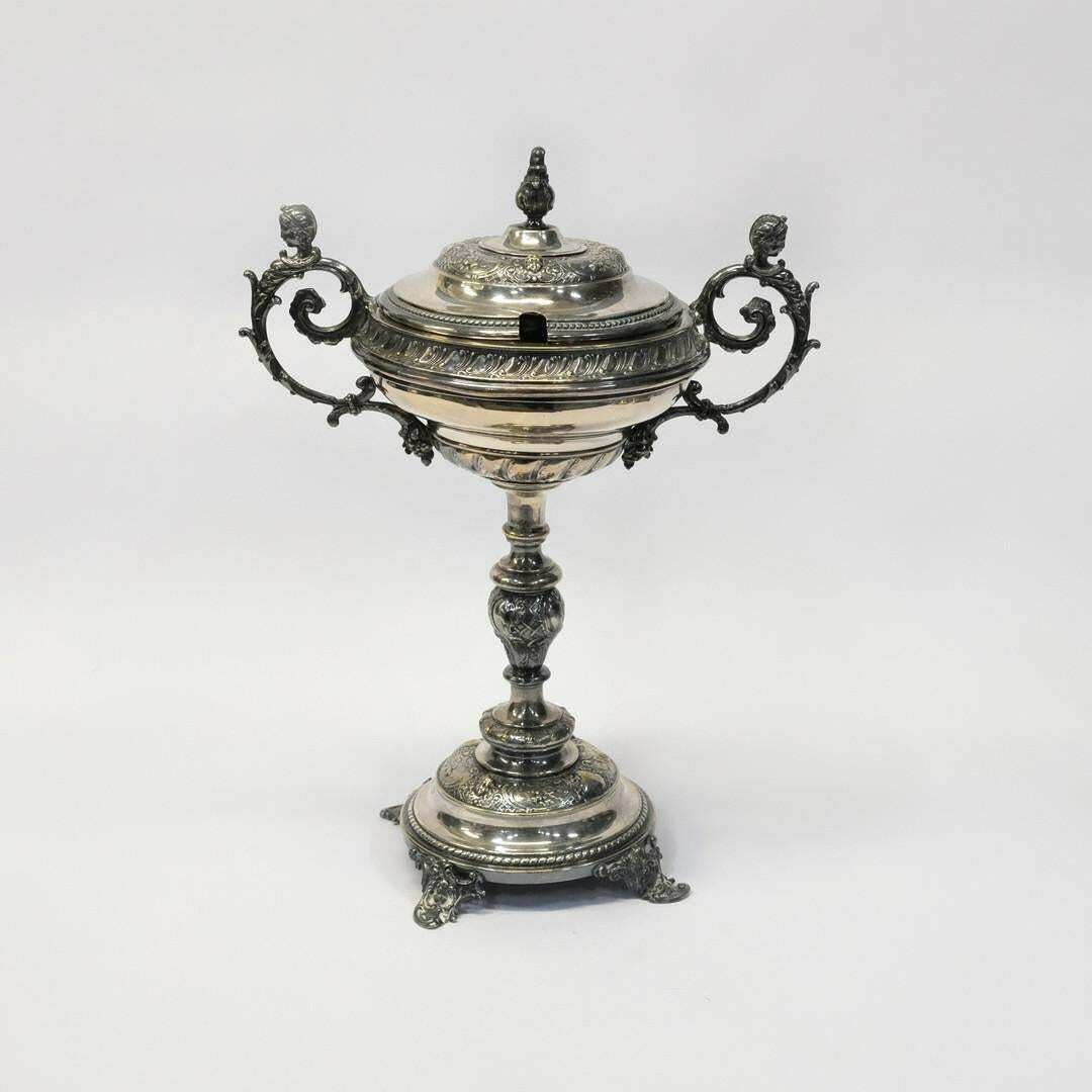 Antique Silver Cup & A Pair Of Candlesticks European Rococo Decorative Cup Bowl photo 1340.0