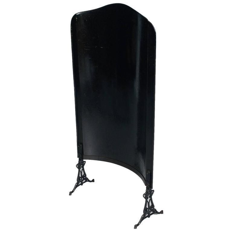 Late 19th Century Art Nouveau Fire Screen Decorated With Mother Of Pearl photo vinterior