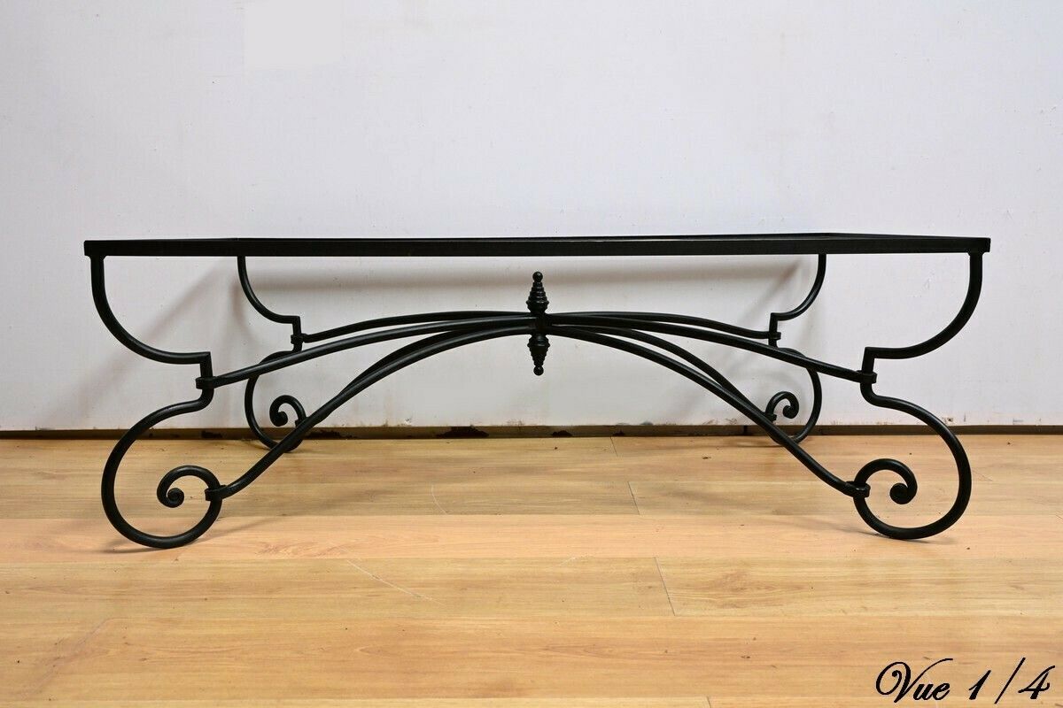 Art Nouveau Style Wrought Iron Coffee Table – 1940 photo buy