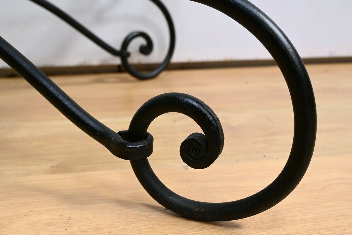 2080.0 Art Nouveau Style Wrought Iron Coffee Table – 1940 photo