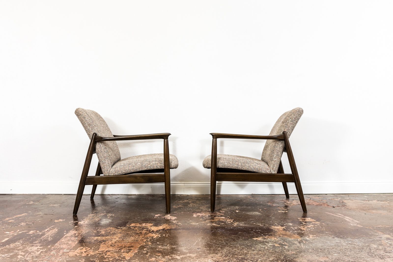 Pair Of Gfm 64 Armchairs By Edmund Homa 1960's photo for sale