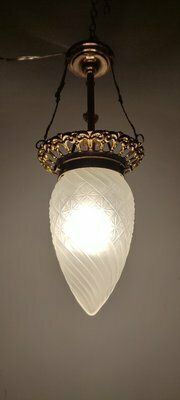 Brass Ceiling Lamp, Spain, 1950s photo buy