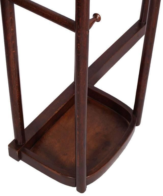 Early 20th Century Art Nouveau Entrance Coat Rack Hanger With Mirror By Thonet photo Furniture