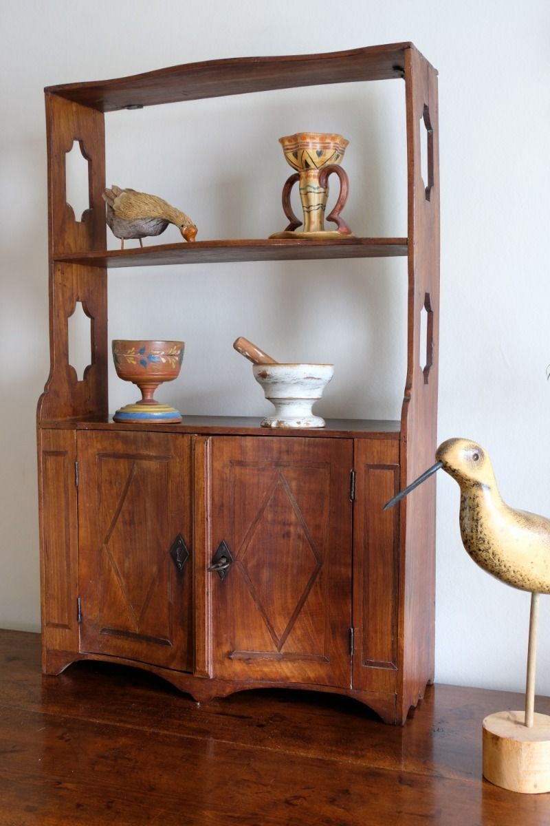 690.0 Early 19th Century Serpentine Inlaid Wall Cabinet photo