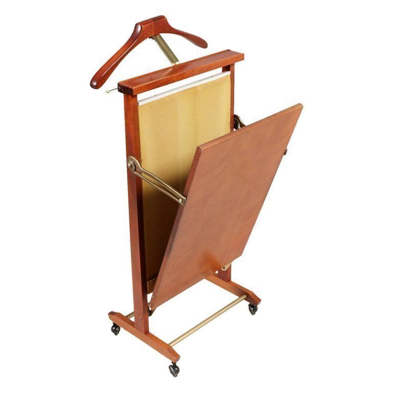 Italian "Servomuto" Valet Trouser Press By Fratelli Reguitti In Walnut