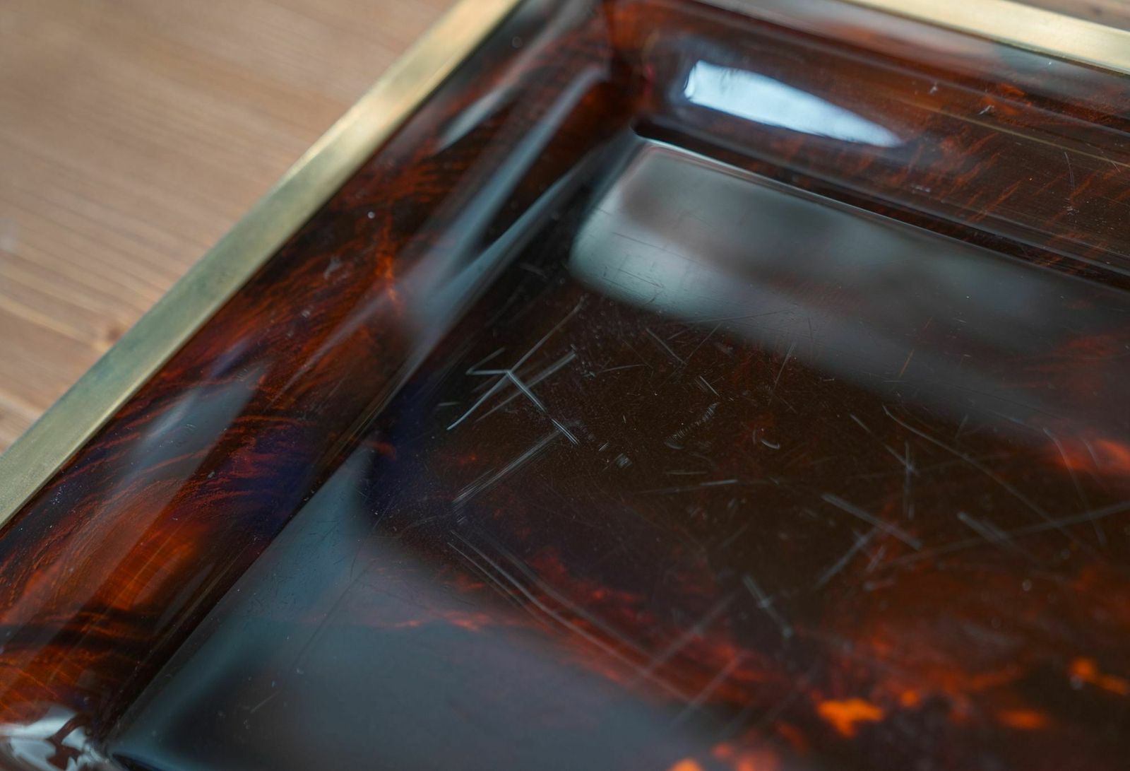 Mid Century Christian Dior Lucite And Metal Tray   1970s Designer Piece, France photo 450.0