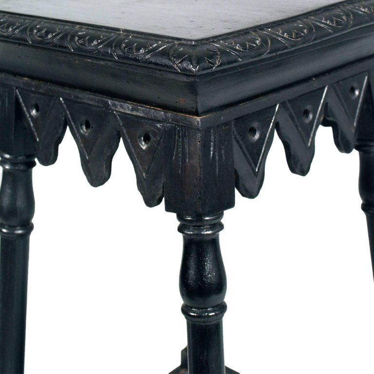 Antique Art Nouveau Hand Carved Walnut Pedestal By Bonciani, Cascina, Tuscany photo Home Decor