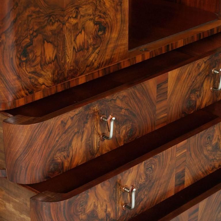 1930s Art Deco Cabinet Dresser In Burl Walnut By Crafts Cantu photo Furniture