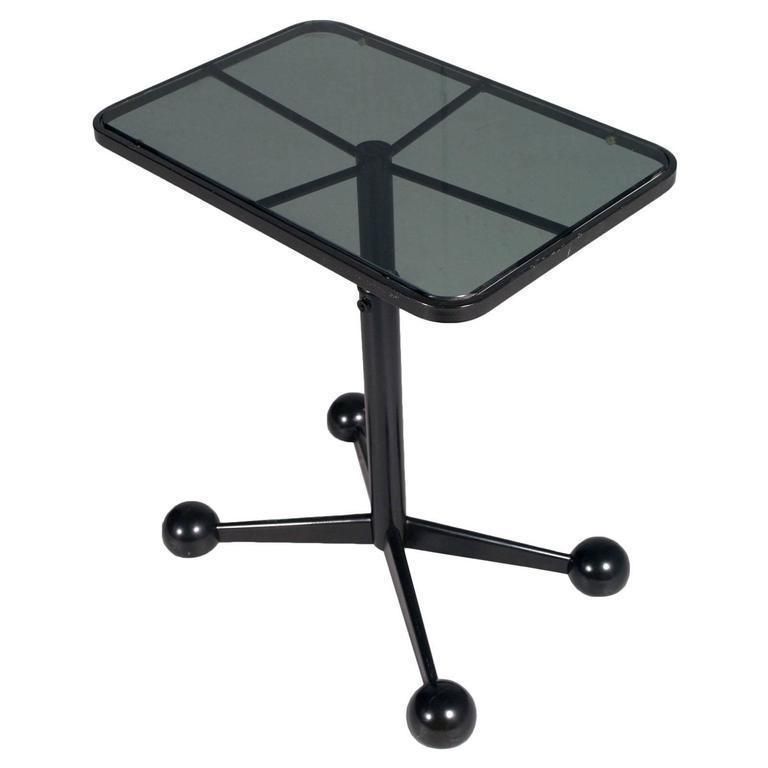 Modern Bar Cart Or Side Coffee Rolling Table Adjustable Height Design Allegri