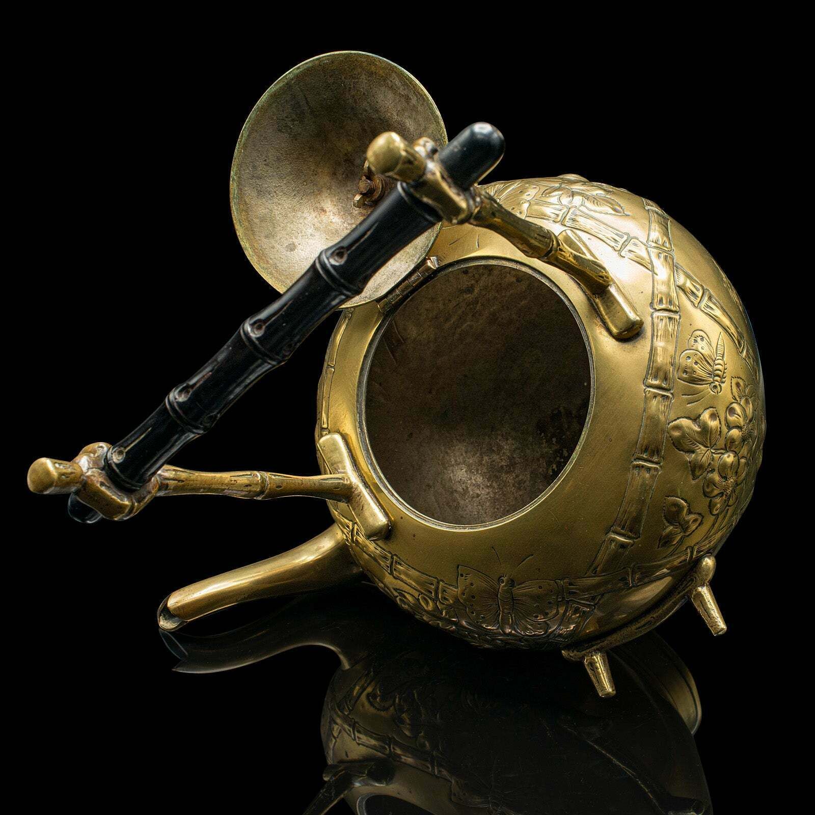 Antique Spirit Kettle, English, Brass, Teapot, Burner, Arts & Crafts, Victorian photo buy