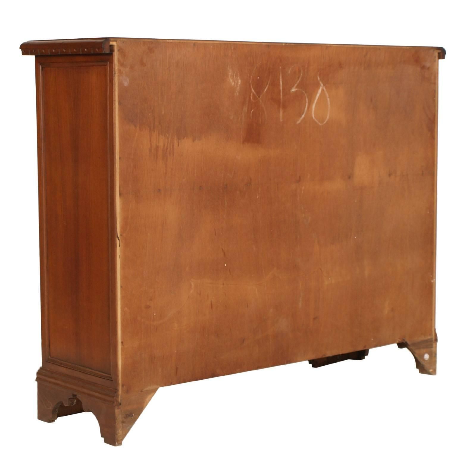 Mid Century Entrance Italy Cabinet, Renaissance Style, Blond Walnut Wax Polished photo 1945.56