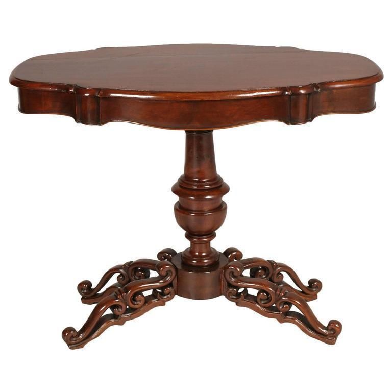 Mid 18th Century Baroque Table , Carvet Walnut By Cucchi & Sola Finished To Wax