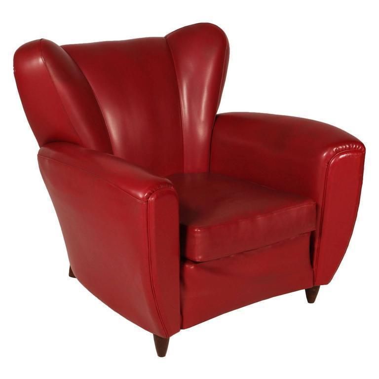Italian Mid Century Armchair Club Chair Art Deco Design Guglielmo Ulrich