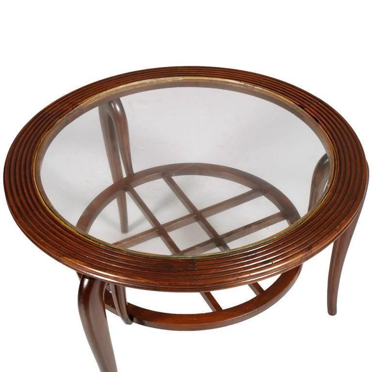 1940s Mid Century Paolo Buffa Coffee Table Centre Table In Walnut, Restored And Wax Polished photo for sale