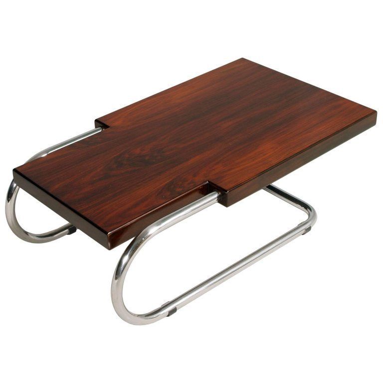 1960s Italian Chrome And Rosewood Coffee Cocktail Table Mario Bellini Attributed