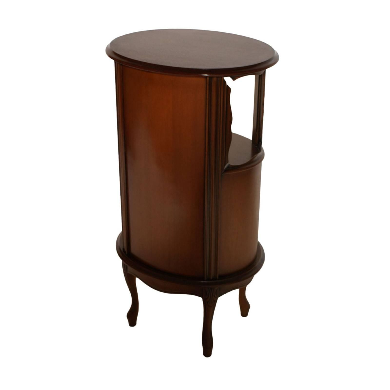 1920s Art Nouveau Oval Lombard Cabinet Or Nightstand, With 4 Drawers , Restored photo for sale