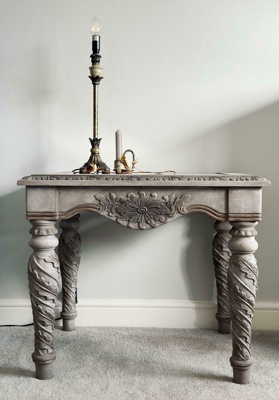 Victorian Glass Top Statement Table, Edwardian Table, Vintage Table, French Table, Rustic Table, Side Table, Carved Wood Table, Glass Table photo furniture