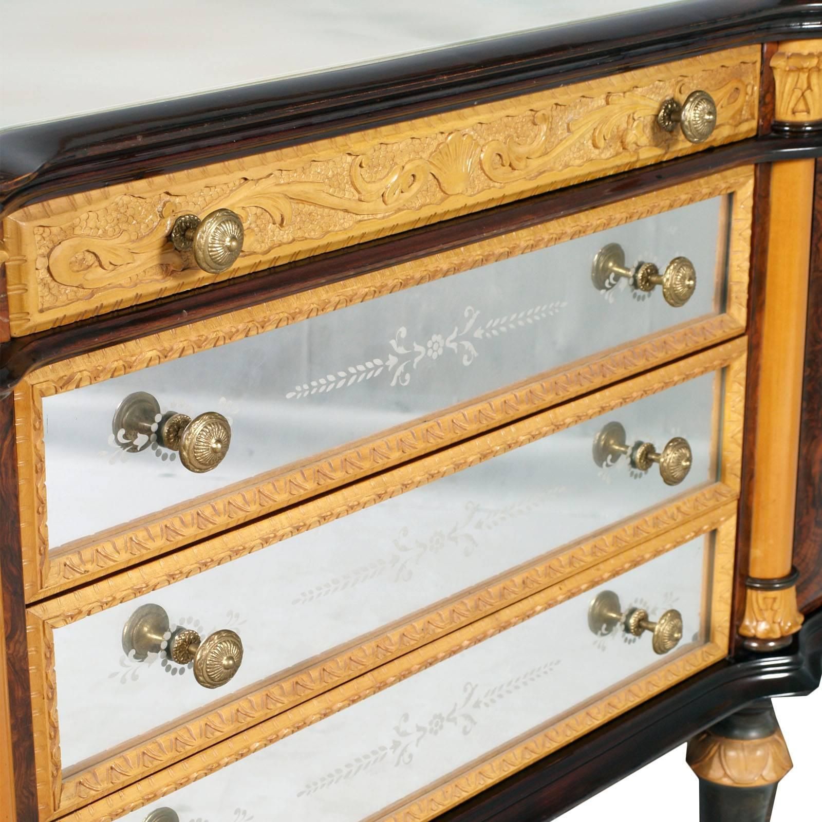 Mid Century Modern Eclectic Art Deco Credenza Vittorio Dassi Lissone Attributed photo vinterior