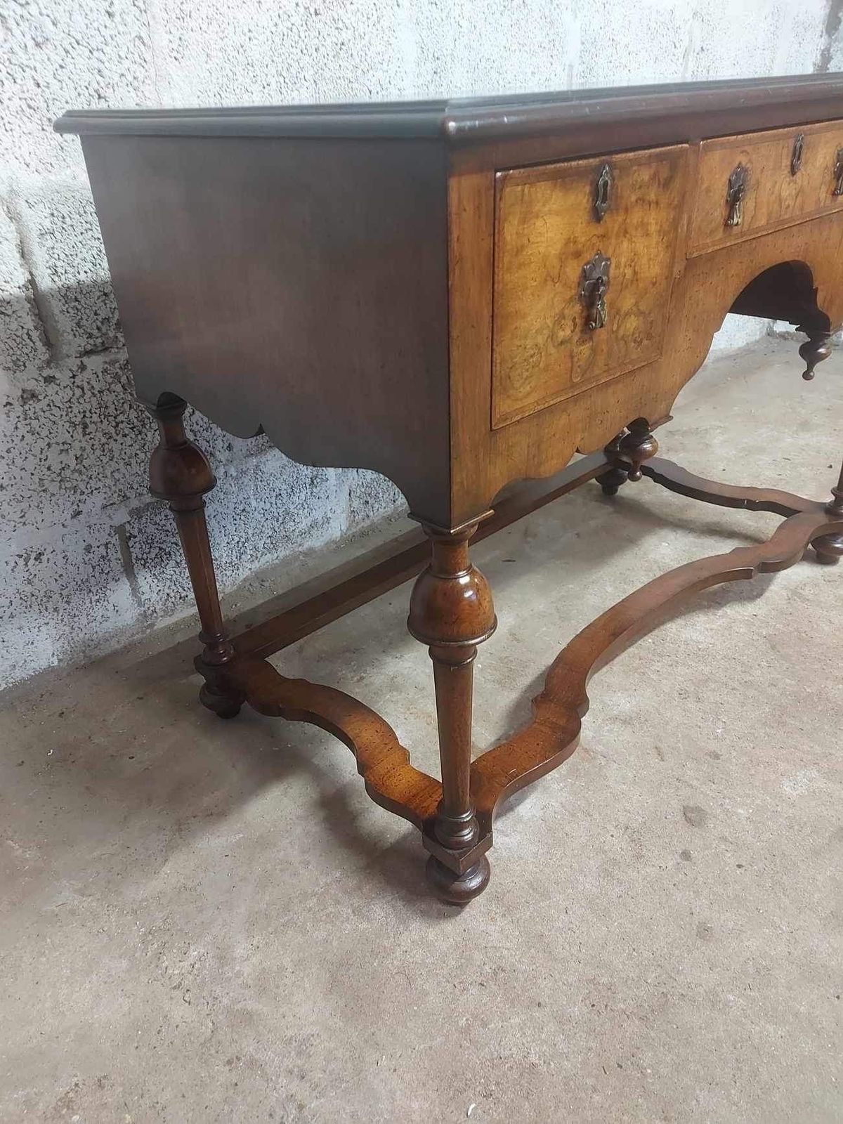 19th Century Dutch Renaissance Ladies Burr Walnut Writing Desk photo vinterior