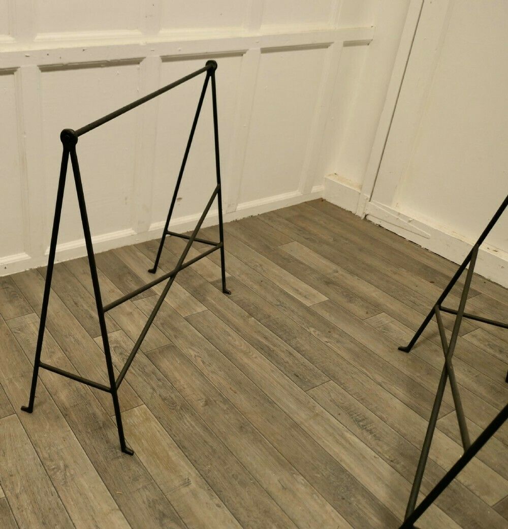 photo for sale 1950s Danish Sawhorse Minimalist Desk Or Dining Table
