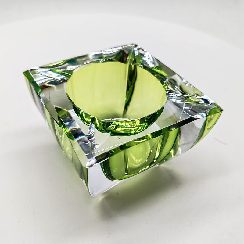 1960s Square Ashtray Or Catch All In Lead Crystal By Val Saint Lambert. Made In Belgium. photo buy