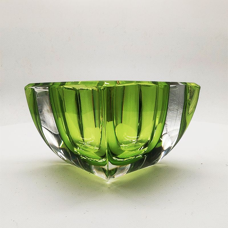 Home Decor 1960s Square Ashtray Or Catch All In Lead Crystal By Val Saint Lambert. Made In Belgium. photo