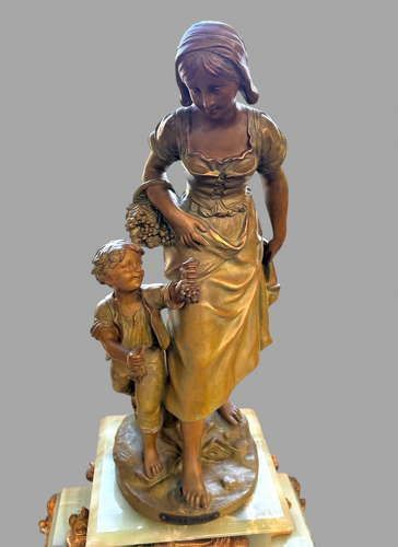 A 19thc Large French Garniture Clock By S Kinsburger photo Home Decor